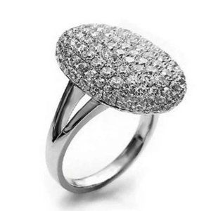 ENGAGEMENT 925 STERLING SILVER DIAMOND RING, CUTE RING, SHINY RING.